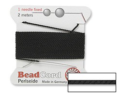Griffin Silk Beading Cord Size 4, Black 