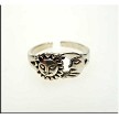 Sterling Silver Sun and Moon Toe Ring 